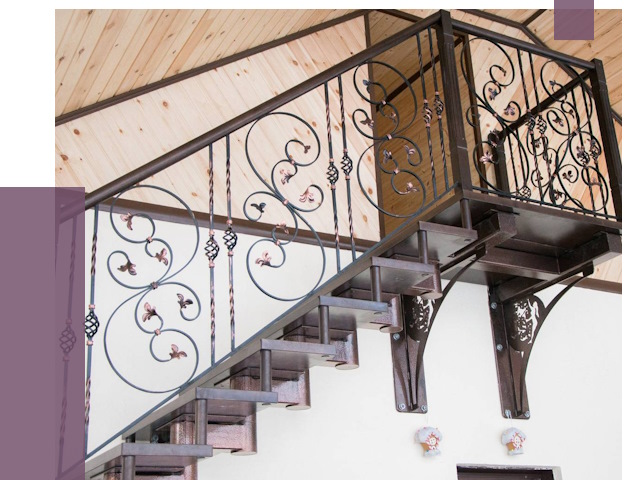 Кованые лестницы в Кимрах от 81424 руб. под ключ