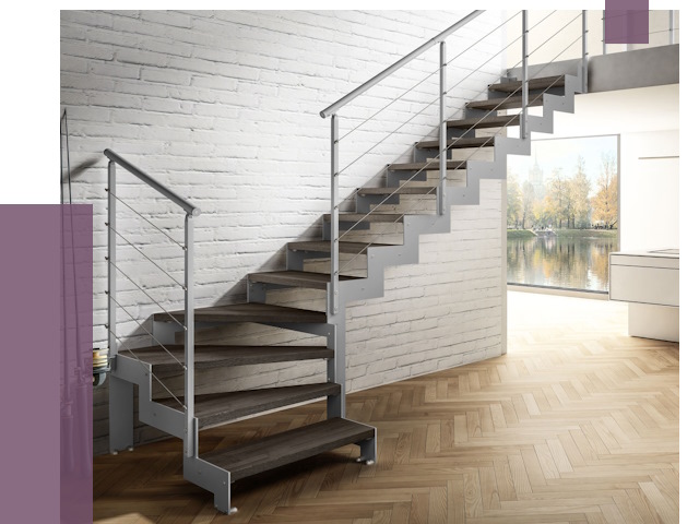 Г-образные лестницы под ключ в Кимрах от 37841 руб. | ПРОЛЁТ-Кмы