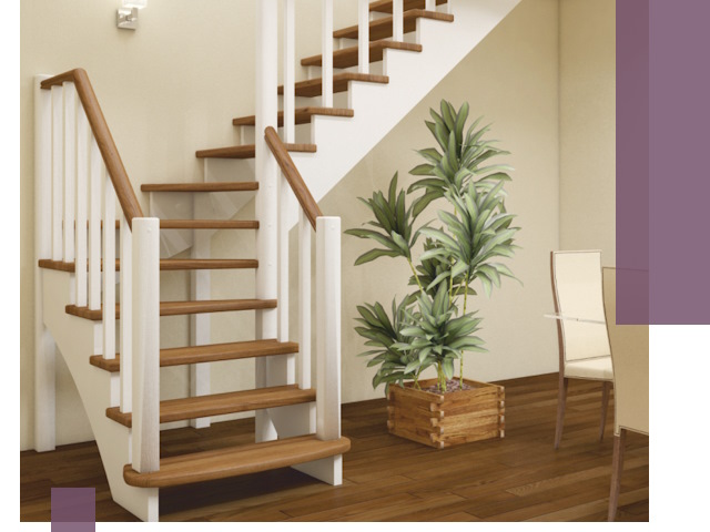 Г-образные лестницы под ключ в Кимрах — изготовление и монтаж