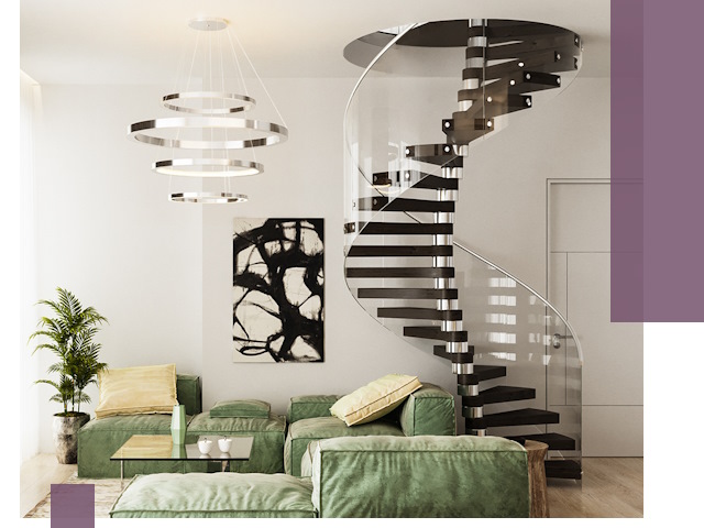 Лестницы для двухуровневой квартиры в Кимрах — изготовление и монтаж