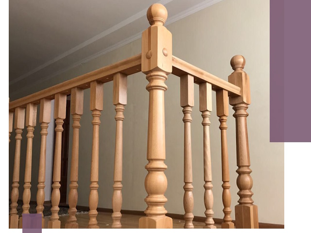 Деревянные перила на заказ в Кимрах: монтаж и изготовление