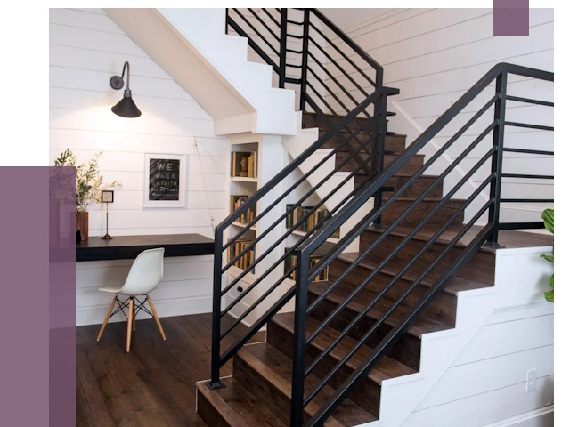 Перила для лестницы в доме в Кимрах от 7568 руб. — ПРОЛЁТ-Кмы