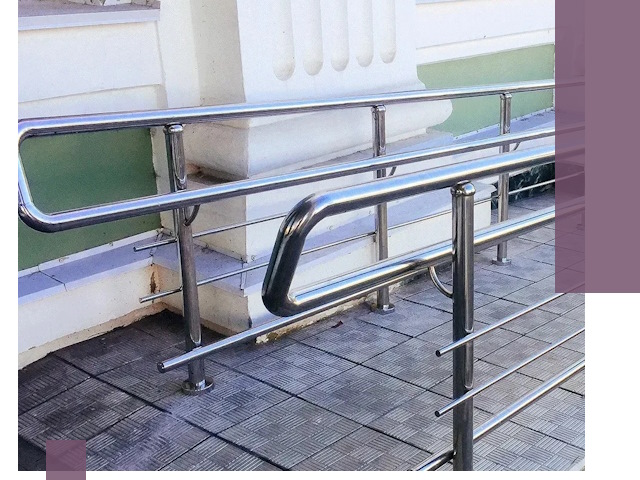 Ограждения пандусов из металла и нержавейки в Кимрах
