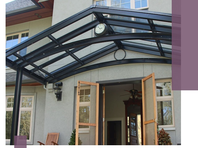 Изготовление и монтаж навесов и козырьков в Кимрах