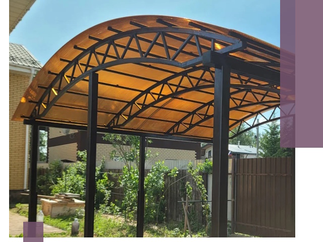 Изготовление навесов под ключ в Кимрах из качественных материалов