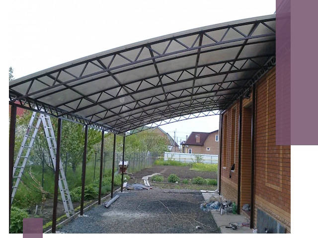 Профессиональный монтаж навесов под ключ в Кимрах