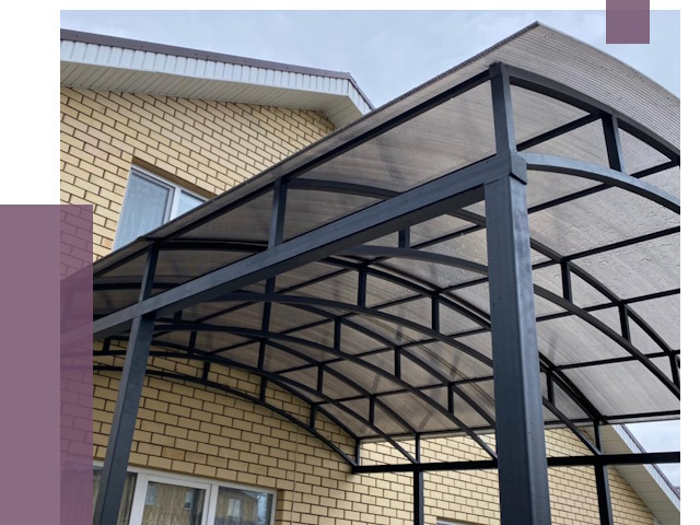 Монтаж козырьков в Кимрах от 11744 руб. | ПРОЛЁТ-Кмы