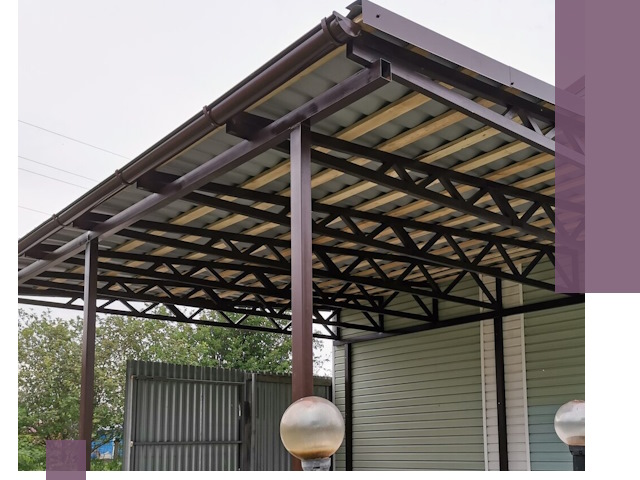 Навесы под ключ в Кимрах: изготовление, монтаж и гарантия