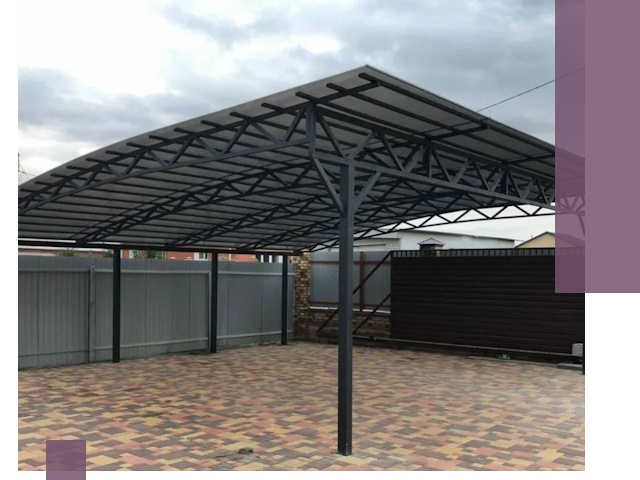 Недорогие навесы под ключ в Кимрах — изготовление и монтаж