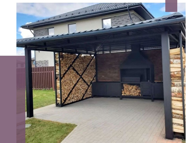 Навесы для барбекю в Кимрах от 12997 руб. под ключ | ПРОЛЁТ-Кмы