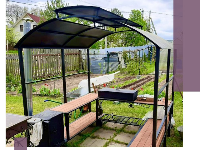 Навесы для барбекю в Кимрах: изготовление, монтаж и демонтаж