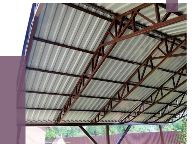 Навесы из профнастила в Кимрах от 7516 руб. | ПРОЛЁТ-Кмы