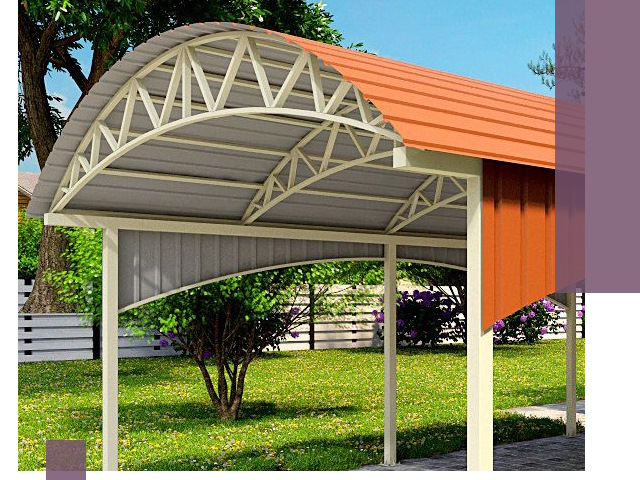 Навесы из профнастила под ключ в Кимрах — установка и монтаж