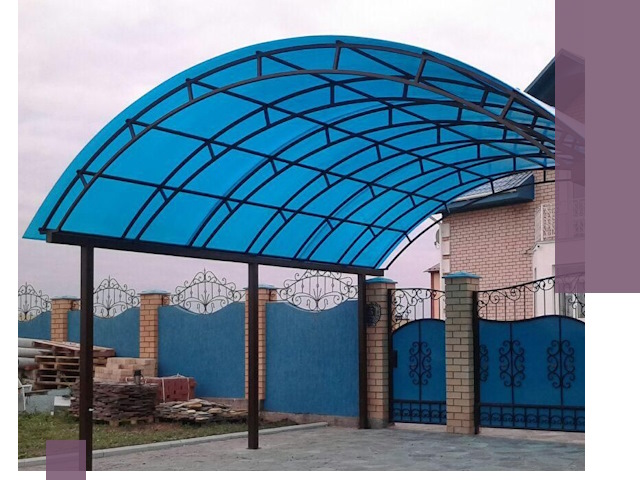 Арочные навесы под ключ в Кимрах — изготовление и монтаж