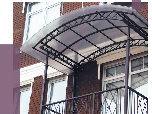 Козырьки над балконом в Кимрах от 8821 руб. | ПРОЛЁТ-Кмы