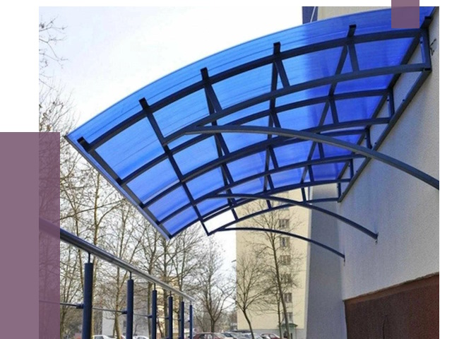 Козырьки из поликарбоната в Кимрах от 4384 руб. под ключ | ПРОЛЁТ-Кмы