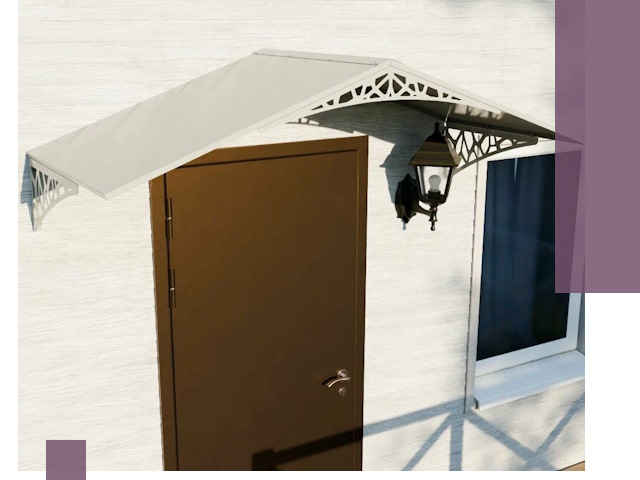 Металлические козырьки на входы и террасы в Кимрах