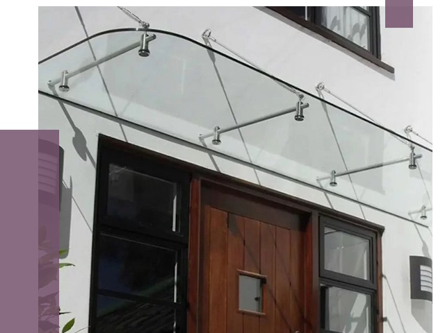 Стеклянные козырьки в Кимрах от 19312 руб. | ПРОЛЁТ-Кмы