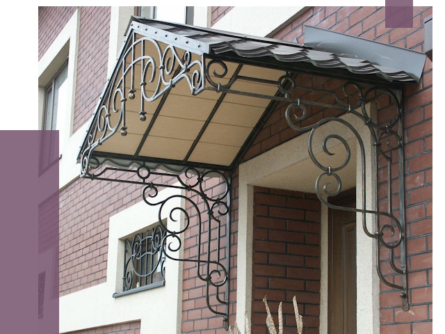 Двускатные козырьки в Кимрах под ключ от 13049 руб.