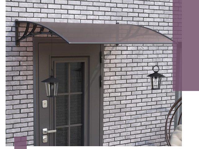 Недорогие козырьки и навесы под ключ в Кимрах