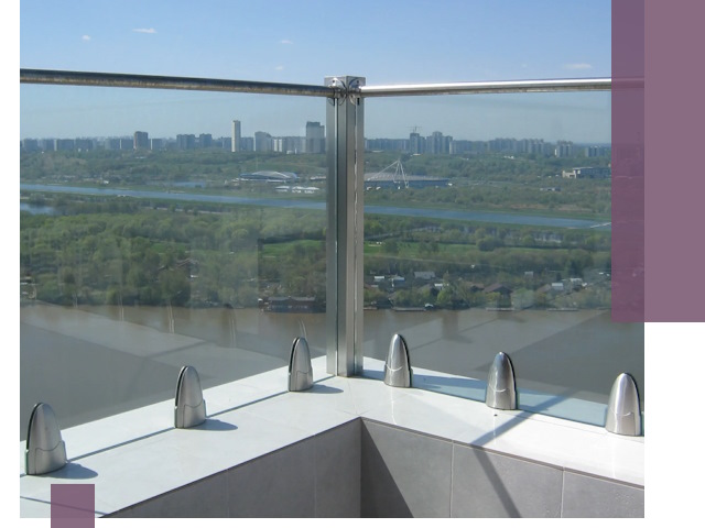 Стеклянные парапеты премиум класса в Кимрах для домов и бизнесов